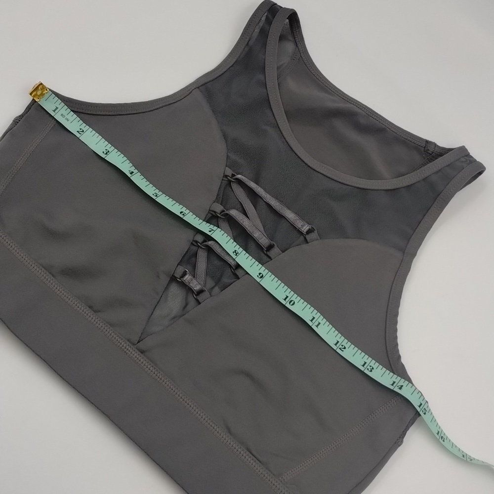 Mono b Athletic Wear Size Large Gray Sports Bra - Picture 5 of 9